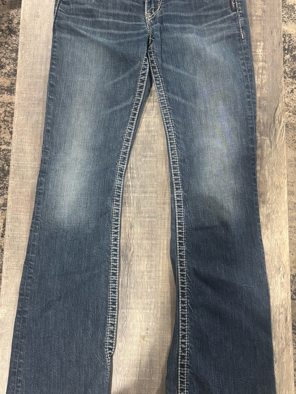 Silver Jeans Co. Pioneer Bootcut Thick Stitch Denim Jeans W28 L33 Y2K Western